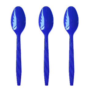 Одноразовые пластиковые столовые приборы OEM/ODM: ножи, вилки и ложки темно-синего цвета для торта на день рождения - Product Image 1