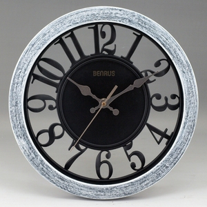 Reloj de Pared Redondo de Cuarzo y Latón, Estilo Vintage, Antiguo, Retro, Esqueleto - Product Image 3