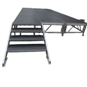 Factory direct sale outdoor and indoor aluminum performance stage with adjustable legs for school church