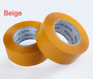Low MOQ Good Quality Ready Ship BOPP Sealing Packaging Tape Cheap Self-Adhesive Label Packing Roll for Masking Use