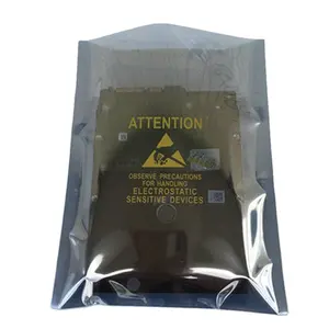 Sacos de proteção ESD personalizados 8x12 cm Saco de embalagem para disco rígido Saco de proteção ESD antiestático impresso superior aberto