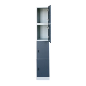 Armoire Métallique 4 Portes à Verrouillage par Clé, Meuble de Rangement Fin en Acier pour Vêtements, Espace de Stockage Sécurisé - Vente Chaude - Product Image 2