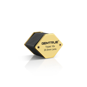 Luxury 10x <strong>Diamond</strong> <strong>Loupe</strong> with <strong>20.5mm</strong> Triplet Lens Rubber Grip and Leather Case Gems Viewing Tool for Appraisal Professionals - Product Image 3