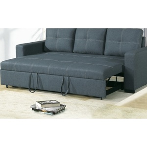 DB <b>Convertible</b> Sectional Sleeper <b>Sofa</b> Blue Grey Chenille HS00-F6532 Soft Extendable Foldable for Living Room Hotel Apartment Use - Product Image 5