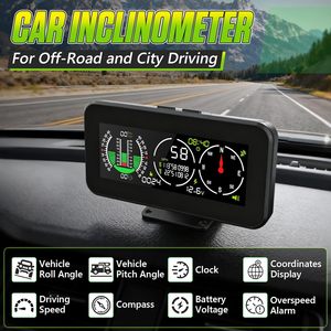 Compteur de vitesse GPS <span class=keywords><strong>MPH</strong></span> <span class=keywords><strong>KMH</strong></span> avec boussole, HUD numérique multifonctionnel, jauge de niveau, inclinomètre, mesureur d'angle et de pente avec affichage des coordonnées - Product Image 6