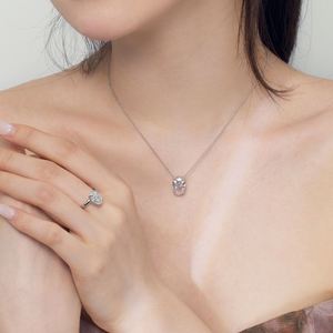 Dylam Classic Design Fine Fashion 925 Sterling Silver Link <b>Chain</b> Solitaire 8A Crushed <b>Iced</b> <b>Out</b> Cut Pendant Jewelry Necklaces - Product Image 2