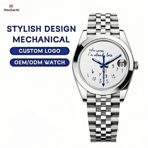 Fabrication OEM, montre à quartz personnalisée, résistante à l'eau 5 ATM, montre de luxe pour <span class=keywords><strong>homme</strong></span>, haute qualité, 39 mm, ronde, simple, en acier inoxydable, à quartz - Product Image 3