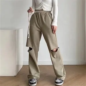 Vrouwen Losse Taille Casual Lange Broek Vrouwen Gat Hoge Taille Jogging Broek Harembroek Dagelijkse Toevallige Sport Dragen gedrukt