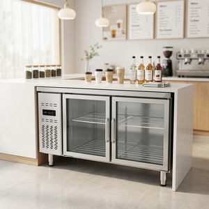 Enfriador de Doble Puerta de Gran Capacidad con Sistema de Estantes Ajustables para Supermercados y Restaurantes, Mostrador de Exhibición Fría - Product Image 1