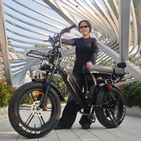 Vélo électrique tout-terrain NL Warehouse X70 pour femme, Fatbike, E-bike à suspension intégrale, 20 pouces, style rétro, VTT électrique pas cher