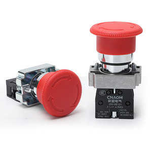 CNAOM Emergency Stop <b>Button</b> <b>Switch</b> XB2-BS542C 22mm Red Mushroom Head <b>Push</b> <b>Button</b> With Screw Terminal IP40 - Product Image 2