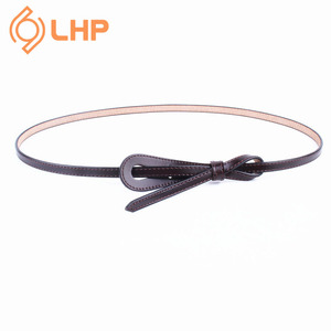 <span class=keywords><strong>Ceinture</strong></span> mince en cuir véritable pour femmes de couleur personnalisée Bande de taille à la mode pour manteau de robe - Product Image 4