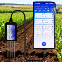 Capteur d'humidité intelligent 7-en-1 RS485 Lora LoRaWAN pour la surveillance en temps réel des paramètres du sol (pH, EC, NPK, température) sur Android