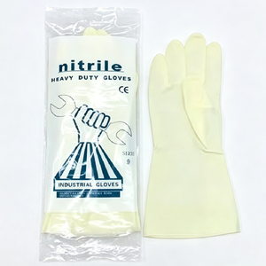 Guantes de Nitrilo Resistentes a Pinchazos, Desechables, 14.9mil, Verdes, 320mm de Largo, Sin Polvo, para Trabajo Pesado - Product Image 1