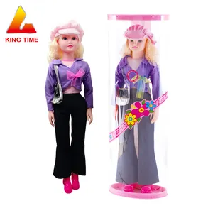 Good Selling White Vinyl Craft Dolls With Pink Hat Pretty 31 Inch High Walking Doll Toy For Girls Plastic Toys girls toys