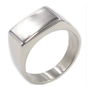 Anillos de banda abombados de acero inoxidable negro con oro de 18K, acabado pulido brillante y mate tipo espejo, para hombre, estilo vintage plateado punk, al por mayor - Product Image 1