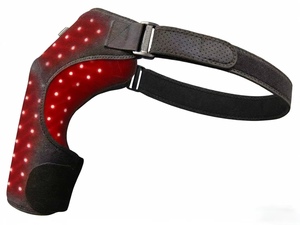 Wireless 660nm 850nm <b>Heat</b> Vibration Shoulder Wrap Brace <b>Pad</b> Red Light Therapy <b>Neck</b>/Shoulder Massager 10W 5000mAh for Pain Relief - Product Image 5