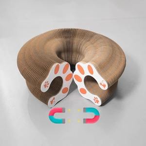 Üretici toptan çevre dostu interaktif oluklu kağıt kedi Scratcher deforme katlanabilir kapalı açık - Product Image 5