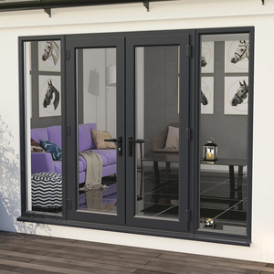 דלת חביות מחיצה פנים מודרנית דלת חדר אמבטיה גינה-מסגרת אלומיניום זכוכית צלולה 5 + שנה - Product Image 4