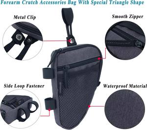 ไม้เท้าพับได้แบบพกพา พร้อมปลอกยางรองหัวไม้เท้า อุปกรณ์ทางการแพทย์สำหรับพยุงใต้วงแขน  พร้อมกระเป๋า - Product Image 2