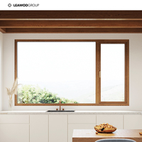 El proyecto de mayor gama: Ventanas de madera maciza con diseño minimalista de esquinas redondeadas, insonorizadas, para sala de estar, villa, dormitorio, apartamento.