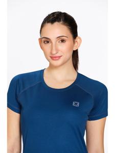 Camiseta Deportiva de Poliéster Color Verde Azulado para Mujer, Marca Munns & Mars, Cuello Redondo, Corte Atlético Premium para Gimnasio, Running y Entrenamiento - Product Image 3