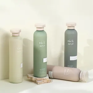 300ml 400ml 500ml Umwelt freundliche biologisch abbaubare Kunststoff-PE-Kosmetik verpackung Body Shampoo Lotion Pump Bottle