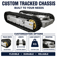 Châssis à chenilles en caoutchouc électrique tout-terrain spécial pour robot, char, excavatrice et autres machines