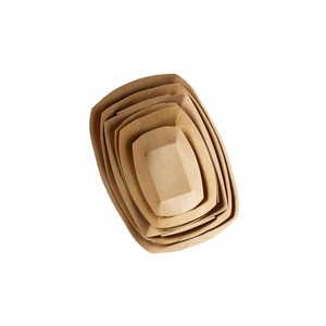 Barquette jetable en papier kraft de forme rectangulaire pour frites, boîtes à collation, saladiers, café/biscuits, plats à emporter - Product Image 5