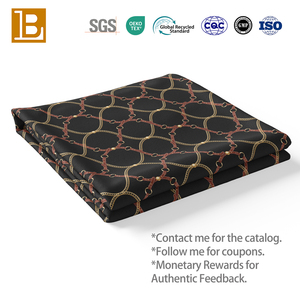 Bilu 2026 New vành đai Ngọc Trai Chuỗi in ấn tùy chỉnh 100% polyester đàn hồi Acetate <span class=keywords><strong>satin</strong></span> vải cho quần áo trang trí vải - Product Image 2