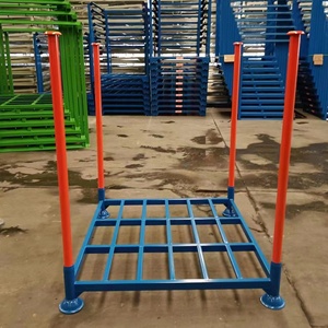 उच्च दक्षता नारंगी पाउडर कोटिंग थोक टायर ढेर रैक तह गोदाम फूस धातु चालाकी Stacking रैक - Product Image 3