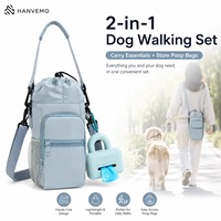 Porte-sacs à déjections canines et félines portable et étanche, porte-bouteille d'eau isotherme intégré, sac à dos pour la marche et la randonnée en extérieur