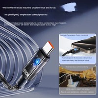 Cable de Carga Rápida USB C de 240W, Chip Inteligente Transparente, 480Mbps, Trenzado de Nailon, Universal para Todos los Teléfonos, Tabletas y Laptops Tipo C
