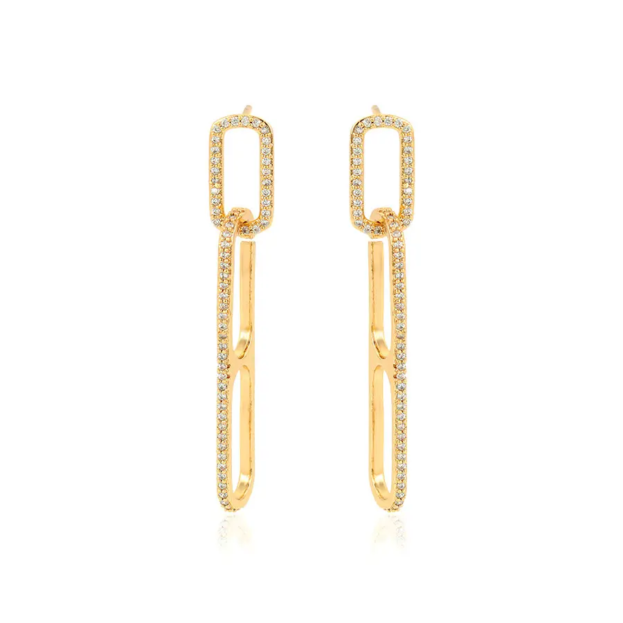 95072 New arrival high quality special shape latest design golden drop earrings for women