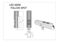 Projecteur LED 600W pour DJ, effets de scène, DMX512, éclairage de théâtre