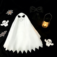 Nuevo Disfraz de Ganso de Tela para Halloween, Set de Ganso Fantasma con Linterna, Patrón de Calavera y Murciélago, Decoración Divertida y Espeluznante para Porche y Patio, 23 Pulgadas