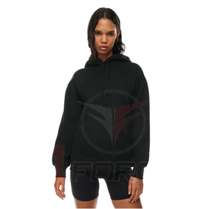 Sudadera con capucha de algodón para mujer de talla grande de alta calidad, logotipo personalizado, ligero, hombro caído, grueso, cálido, transpirable, estilo callejero - Product Image 1
