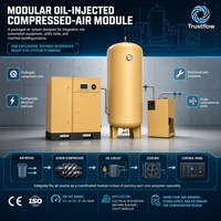 Compresor de Aire de Tornillo Modular Sin Aceite de 7.5 a 55kW de Accionamiento Directo con Sistema de Control Inteligente e Integración Eléctrica, Refrigerado por Aire