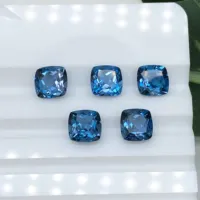 Toapz Cushion Shape 4.0mm~10.0mm High Quality Loose Gemstone crystal buy gemstones online Natural London Blue Topaz