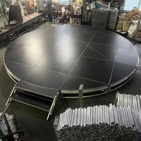 Scène mobile ronde en aluminium pour l'extérieur, plateforme de scène en contreplaqué portable, scène Layher circulaire à vendre