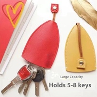 Porte-clés de rangement compact à cordon de grande capacité Sac à pendentif Clé coulissante Mignon Portable Pièce personnalisée Fermeture éclair étanche