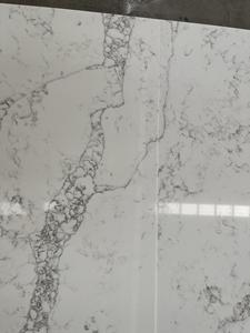 Plan de travail en quartz blanc Calacatta moderne pour salle de bain et hôtel, épaisseur de 12 mm à 30 mm, garantie à vie - Product Image 3