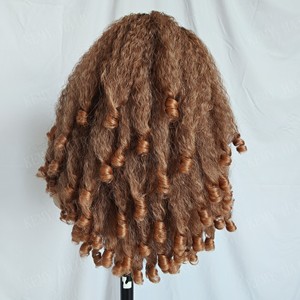 Parrucche <span class=keywords><strong>Afro</strong></span> Kinky KEMY HAIR all'Ingrosso, Alta Qualità, Economiche, Ombre, Riccioli Voluminosi, Parrucche Sintetiche con Fascia per Donne di Colore - Product Image 4