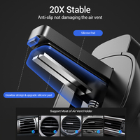 DIVI Trọng Lực Xe Người Giữ Điện Thoại Trong Xe Air Vent Clip Núi Đứng Đối Với iPhone X 11 Pro Không Ồn Ào Điện Thoại Di Động Chủ Đối Với Xe
