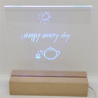 Yuyun-iluminación inteligente a base de madera, luz nocturna acrílica creativa USB, venta al por mayor