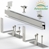 Système de montage solaire photovoltaïque de qualité supérieure en gros, rail pour panneaux solaires au sol et sur toit, structure de support en aluminium