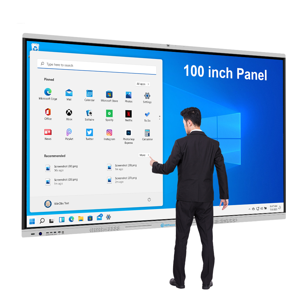 55/65/75/86/100 pollici Touch Screen lavagna interattiva Lcd con Display per sala riunioni aula di educazione lavagna interattiva intelligente