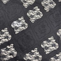 Nouveau design populaire 2026 : Dentelle noire ajourée avec broderie florale, respirante, 100 % polyester, motif personnalisé pour abaya