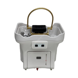 Bac à shampoing Kisen avec circulation d'eau et vapeur, pour lavage de cheveux thaïlandais, à utiliser avec un lit de massage pour salon de beauté - Product Image 1