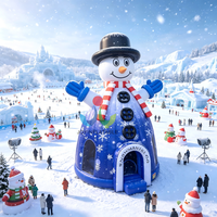 Dôme gonflable géant de Noël de qualité commerciale, tente igloo, château gonflable pour la location lors de festivals d'hiver en plein air